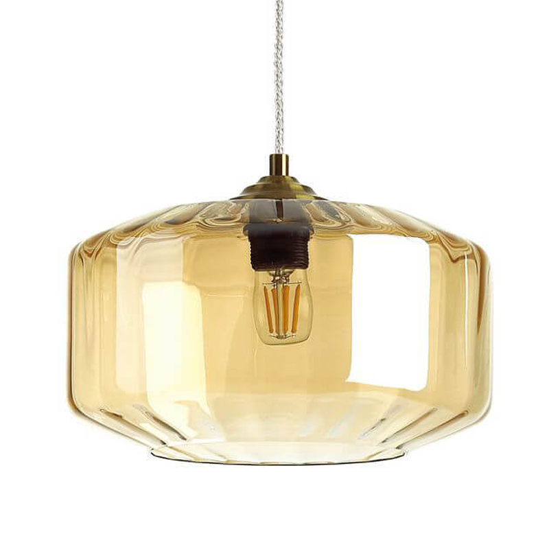 Подвесной светильник Multicolored Glass Amber Янтарный Бронза Подвесной светильник Multicolored Glass Amber Янтарный Бронза в Барнауле | Loft Concept