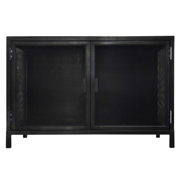 Буфет с 2-мя дверцами из металлической сетки Industrial Loft Dark Metal 2 Door Beto Cabinet Черный Буфет с 2-мя дверцами из металлической сетки Industrial Loft Dark Metal 2 Door Beto Cabinet Черный в Барнауле | Loft Concept