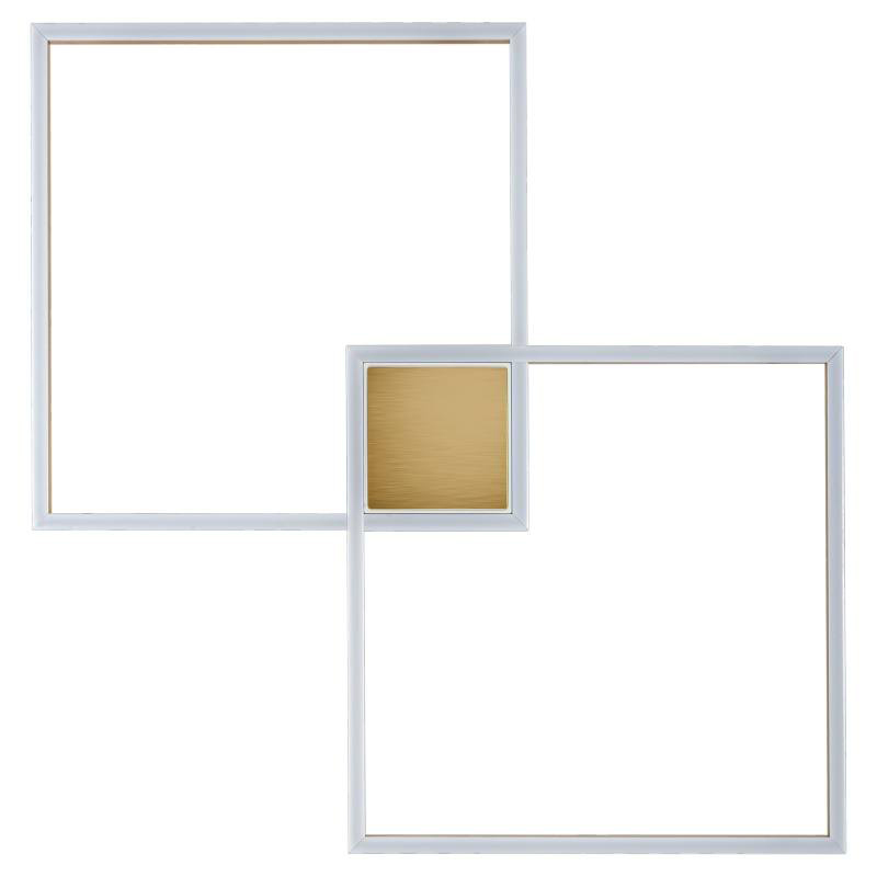 Потолочный светильник Squares Geometrical Shape Ceiling Light Золотой Белый Потолочный светильник Squares Geometrical Shape Ceiling Light Золотой Белый в Барнауле | Loft Concept