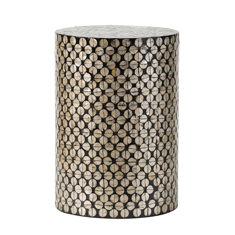 Приставной стол Bone Inlay Oyster Shells Черный Приставной стол Bone Inlay Oyster Shells Черный в Барнауле | Loft Concept