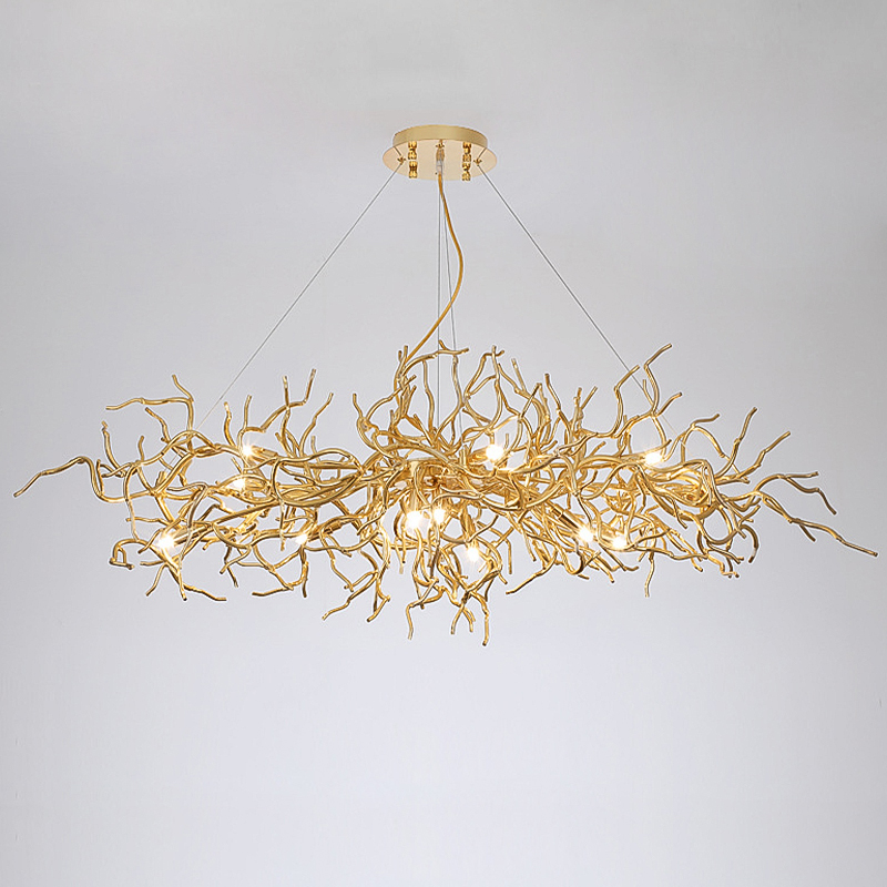 Люстра Felicite Long Gold Branches Chandelier Золотой Люстра Felicite Long Gold Branches Chandelier Золотой в Барнауле | Loft Concept