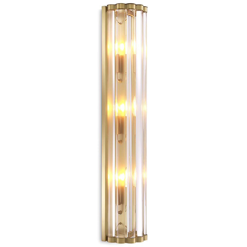 Бра Eichholtz Wall Lamp Amalfi Brass Прозрачное Стекло Латунь Бра Eichholtz Wall Lamp Amalfi Brass Прозрачное Стекло Латунь в Барнауле | Loft Concept