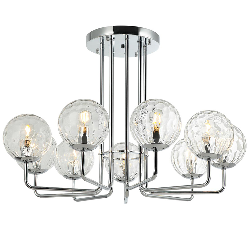 Люстра Hartley Chandelier 9 Прозрачный Хром Люстра Hartley Chandelier 9 Прозрачный Хром в Барнауле | Loft Concept