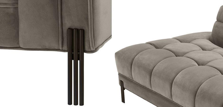 Кушетка Eichholtz Lounge Sofa Sienna Right greige Кушетка Eichholtz Lounge Sofa Sienna Right greige - Loft-Concept в Барнауле