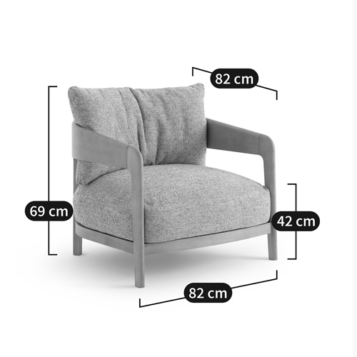 Кресло с каркасом из массива ясеня Deniaud Ash Grey Armchair Кресло с каркасом из массива ясеня Deniaud Ash Grey Armchair в Барнауле