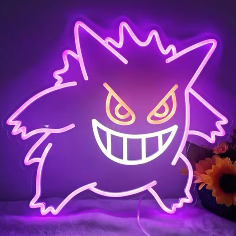 Неоновая настенная лампа Gengar Pokemon Neon Wall Lamp Фиолетовый Желтый Белый Неоновая настенная лампа Gengar Pokemon Neon Wall Lamp Фиолетовый Желтый Белый в Барнауле | Loft Concept