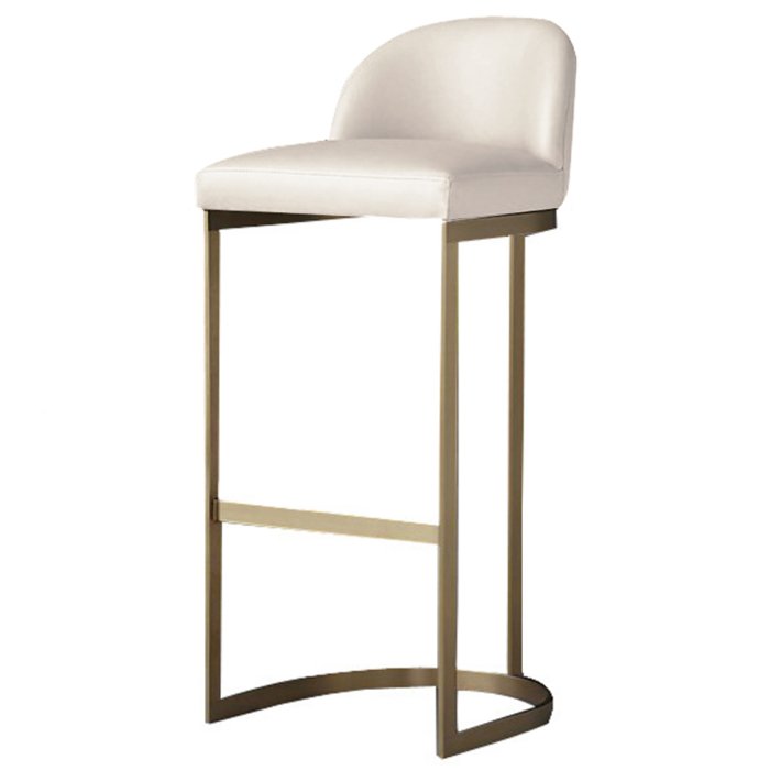 Барный стул Barrel Back Counter Stool Milk Молочный Золотой Барный стул Barrel Back Counter Stool Milk Молочный Золотой в Барнауле | Loft Concept