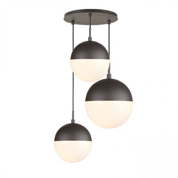 Подвесной светильник Copper Light Black Pendant 3 Черный Белый Подвесной светильник Copper Light Black Pendant 3 Черный Белый в Барнауле | Loft Concept
