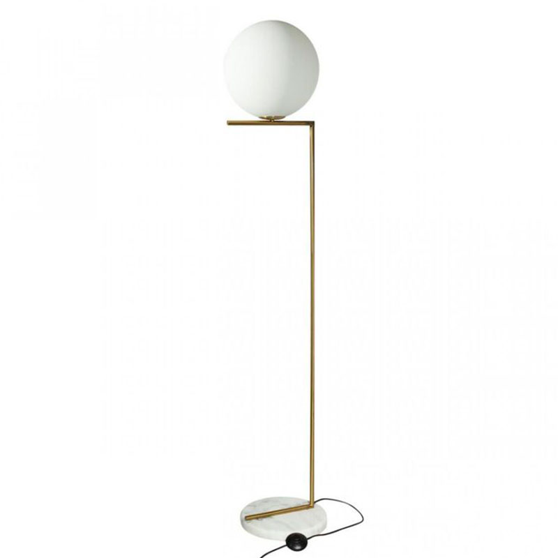 Торшер Flos IC Lights Gold c мраморным основанием Золотой Белый Белый Мрамор Bianco Торшер Flos IC Lights Gold c мраморным основанием Золотой Белый Белый Мрамор Bianco в Барнауле | Loft Concept
