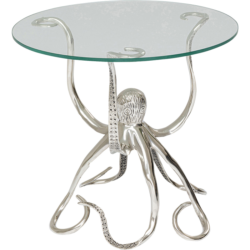 Приставной стол Silver Octopus Серебряный Прозрачный Приставной стол Silver Octopus Серебряный Прозрачный в Барнауле | Loft Concept