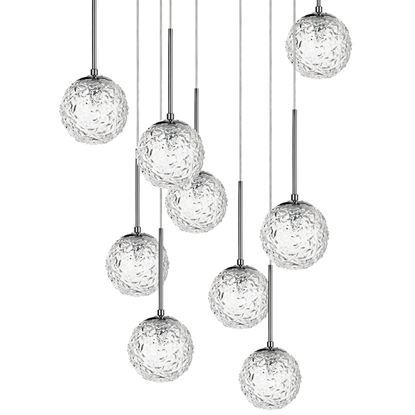 Люстра Soranzo Glass Balls 9 Хром Прозрачный Люстра Soranzo Glass Balls 9 Хром Прозрачный в Барнауле | Loft Concept