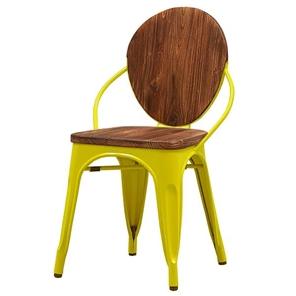 Стул Tolix chair Wooden Yellow Дуб темный Желтый Стул Tolix chair Wooden Yellow Дуб темный Желтый в Барнауле | Loft Concept