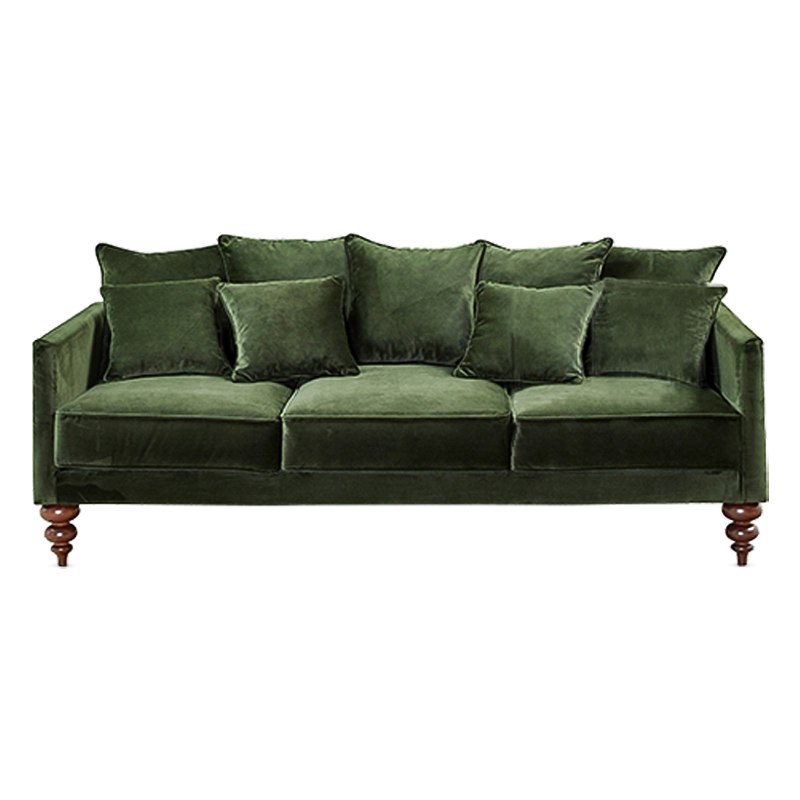 Диван Graceful Details Sofa Green Коричневый Зеленый Диван Graceful Details Sofa Green Коричневый Зеленый в Барнауле | Loft Concept