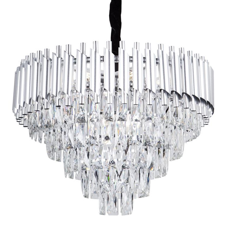 Круглая многоярусная люстра Empire Crystal Silver Серебряный Круглая многоярусная люстра Empire Crystal Silver Серебряный в Барнауле | Loft Concept