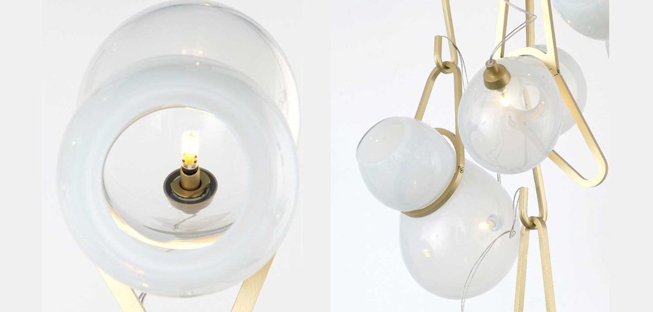 Люстра White glass trap Люстра White glass trap - Loft-Concept в Барнауле