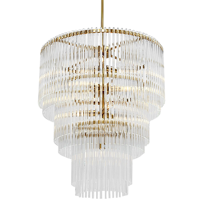 Люстра Nembus Cascade Chandelier Прозрачное Стекло Золотой Люстра Nembus Cascade Chandelier Прозрачное Стекло Золотой в Барнауле | Loft Concept