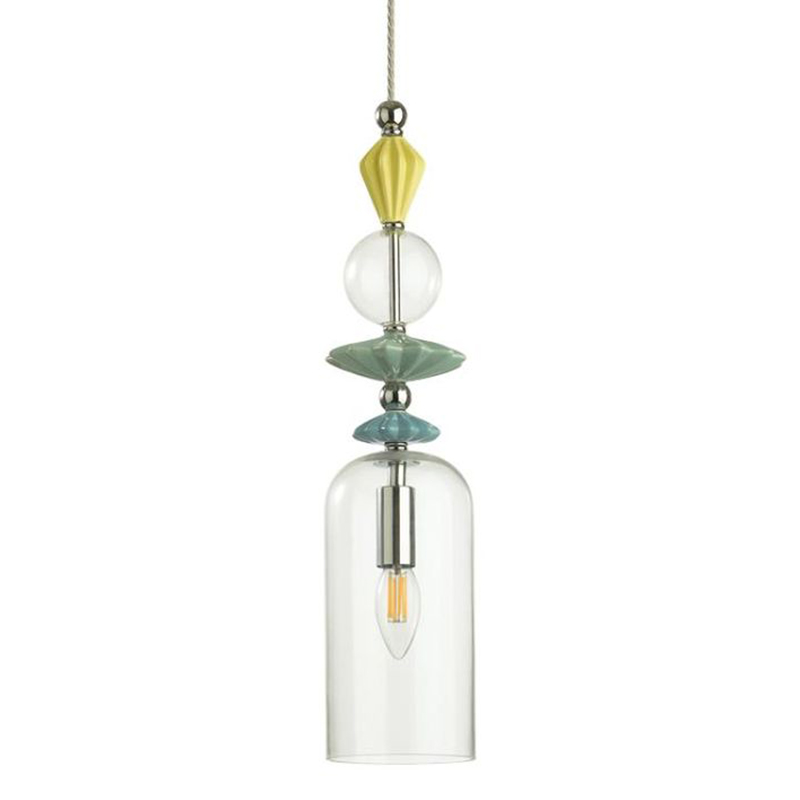 Подвесной светильник Iris Glas hanging lamp candy C chrome Прозрачное Стекло Прозрачный желтый Голубой Хром Прозрачный зеленый Подвесной светильник Iris Glas hanging lamp candy C chrome Прозрачное Стекло Прозрачный желтый Голубой Хром Прозрачный зеленый в Барнауле | Loft Concept