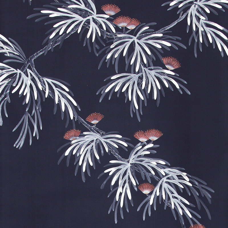 Обои ручная роспись Silk Tree Special Colourway on Empire Blue dyed silk Обои ручная роспись Silk Tree Special Colourway on Empire Blue dyed silk в Барнауле | Loft Concept
