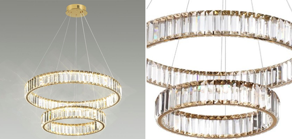 Люстра Хрустальная Ring Horizontal 2 кольца Люстра Хрустальная Ring Horizontal 2 кольца - Loft-Concept в Барнауле
