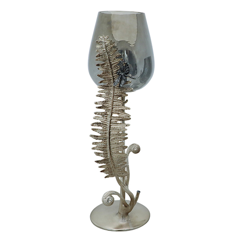 Подсвечник Wineglass and Leaf Винтажное Светлое Золото Подсвечник Wineglass and Leaf Винтажное Светлое Золото в Барнауле | Loft Concept