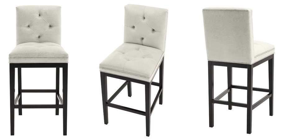 Барный стул Eichholtz Bar Stool Cesare Pebble grey - фото №1