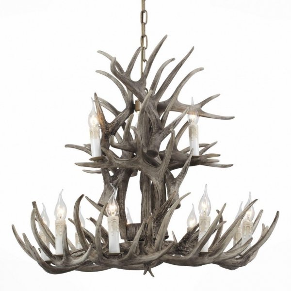 Люстра Hornland Chandelier 12 Grey Серый Люстра Hornland Chandelier 12 Grey Серый в Барнауле | Loft Concept