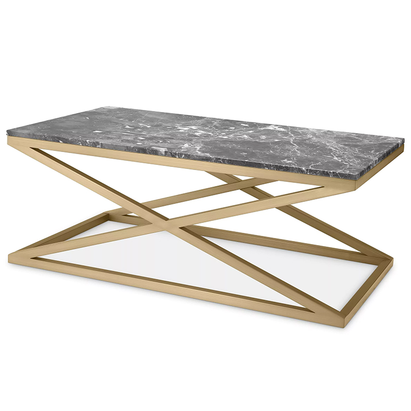 Кофейный стол Eichholtz Coffee Table Criss Cross Латунь Серый Кофейный стол Eichholtz Coffee Table Criss Cross Латунь Серый в Барнауле | Loft Concept