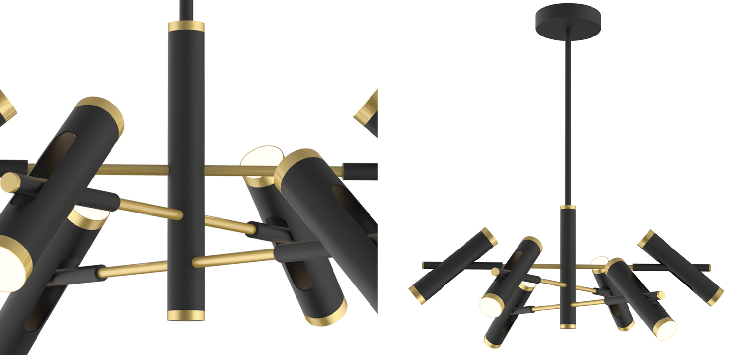 Люстра Rainer Chandelier black - фото