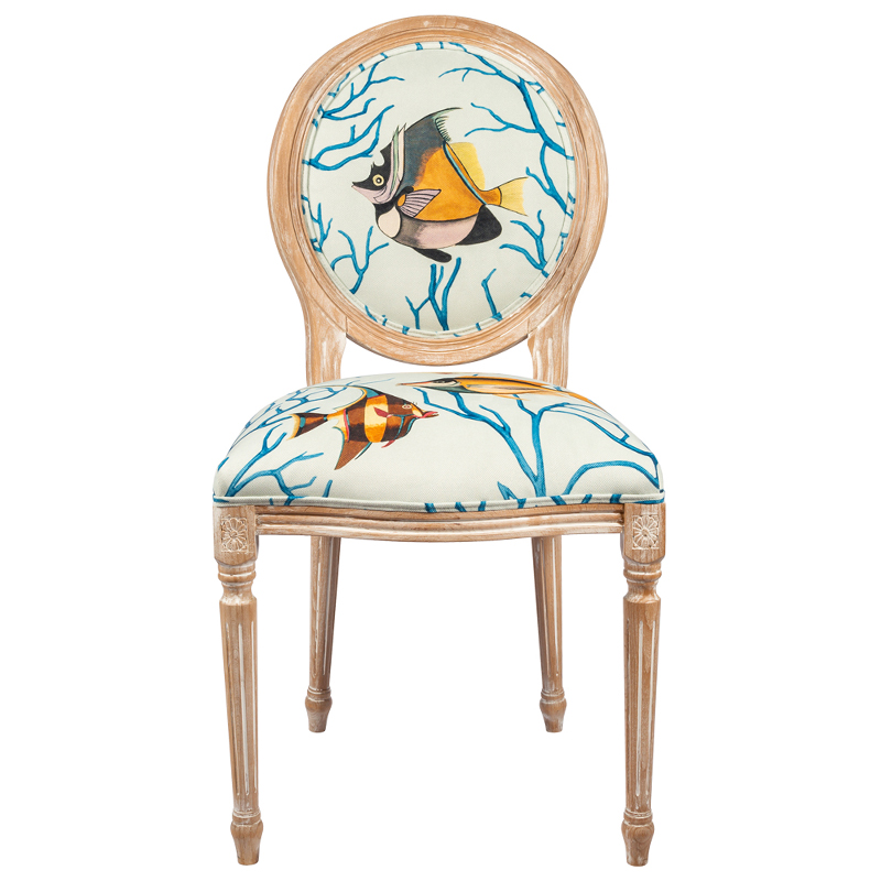 Мягкий стул Seabed Print 12 Мульти Бежевый в Барнауле | Loft Concept 