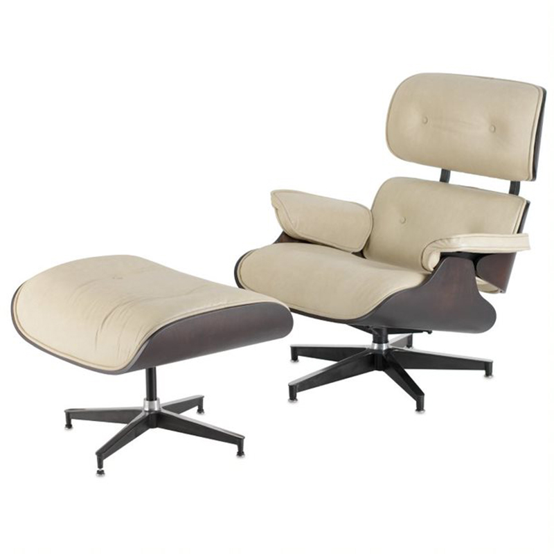 Кресло Eames Lounge Chair & Ottoman cream Кремовый Кресло Eames Lounge Chair & Ottoman cream Кремовый в Барнауле | Loft Concept