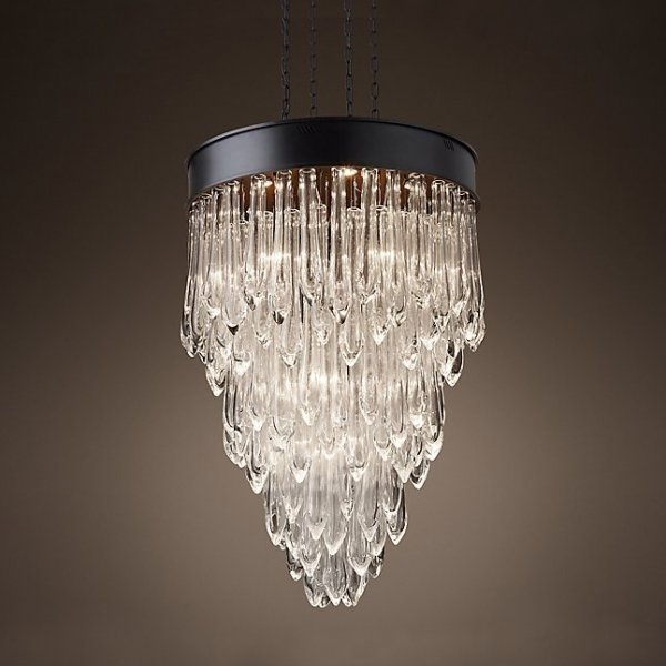 Люстра RH TEAR DROP GLASS 70 Черный Люстра RH TEAR DROP GLASS 70 Черный в Барнауле | Loft Concept