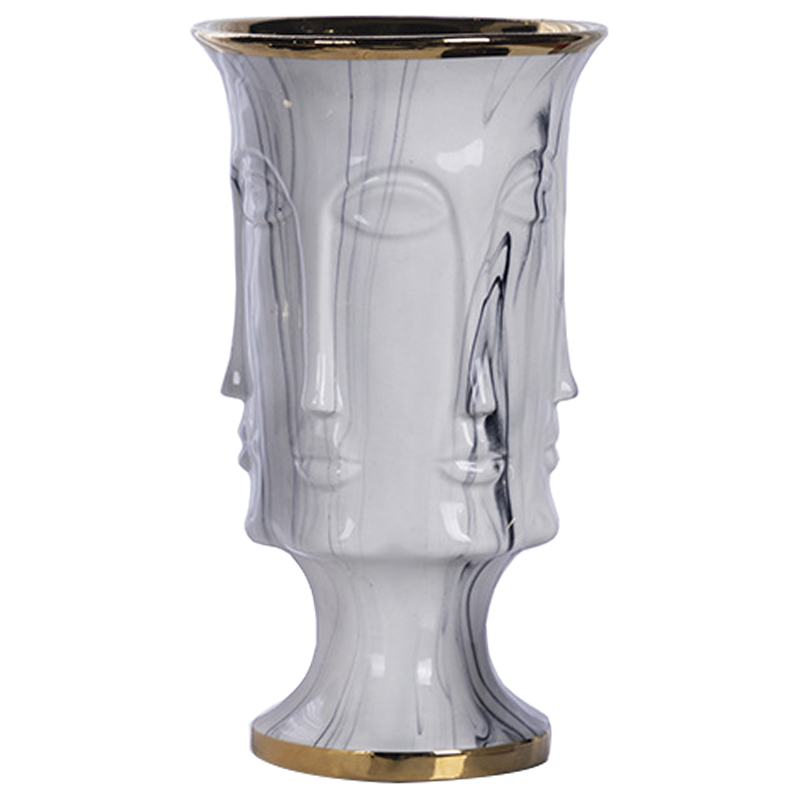 Ваза DORA MAAR URN Grey Marble Vase Глянцевое золото Белый Мрамор Bianco Ваза DORA MAAR URN Grey Marble Vase Глянцевое золото Белый Мрамор Bianco в Барнауле | Loft Concept