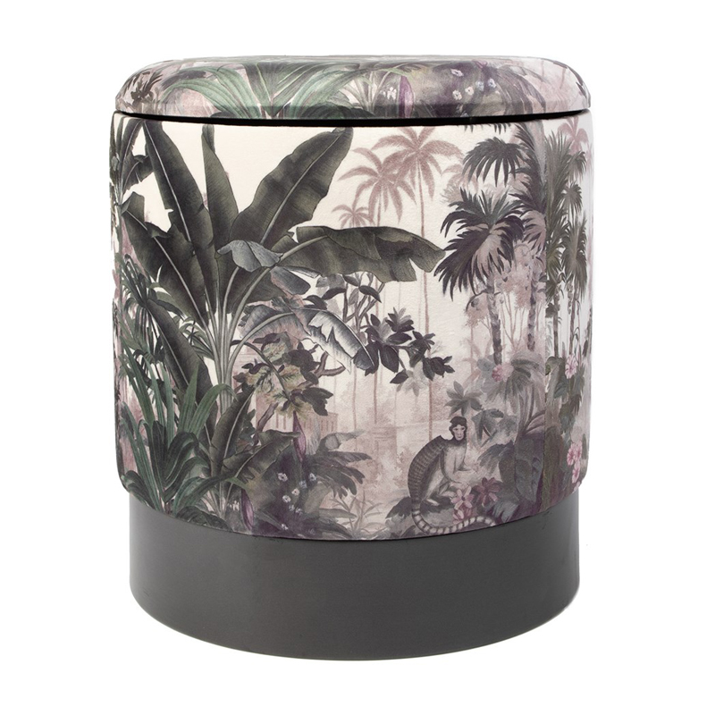 Пуф PUF Jungle Print rainforest Мульти Черный Пуф PUF Jungle Print rainforest Мульти Черный в Барнауле | Loft Concept