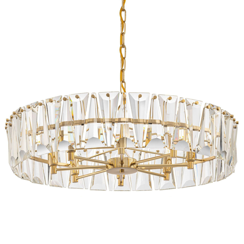 Люстра Ruby Crystal Chandelier Gold 75 Глянцевое золото Прозрачное Стекло Люстра Ruby Crystal Chandelier Gold 75 Глянцевое золото Прозрачное Стекло в Барнауле | Loft Concept