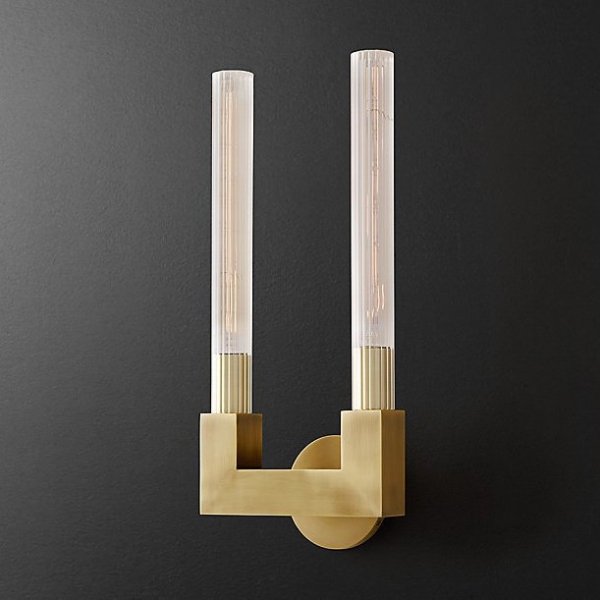 Бра RH CANELLE wall lamp DOUBLE Sconces Латунь Бра RH CANELLE wall lamp DOUBLE Sconces Латунь в Барнауле | Loft Concept