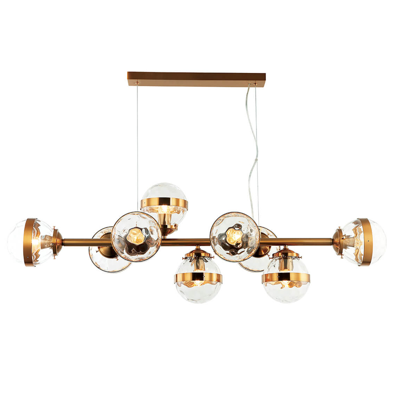 Люстра Greyson Chandelier 9 lamp Глянцевое золото Прозрачный Люстра Greyson Chandelier 9 lamp Глянцевое золото Прозрачный в Барнауле | Loft Concept