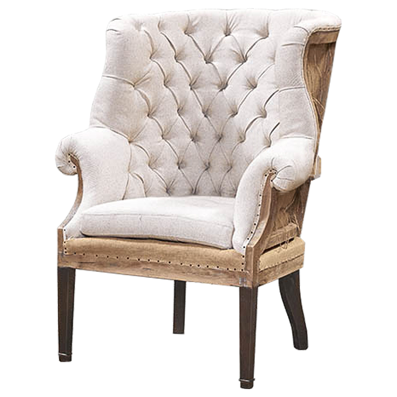 Кресло Gamilton Armchair Beige Бежевый Коричневый Кресло Gamilton Armchair Beige Бежевый Коричневый в Барнауле | Loft Concept