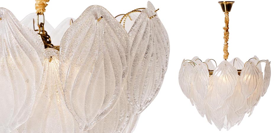 Люстра Textured Glass Chandelier Petal 8 Люстра Textured Glass Chandelier Petal 8 - Loft-Concept в Барнауле