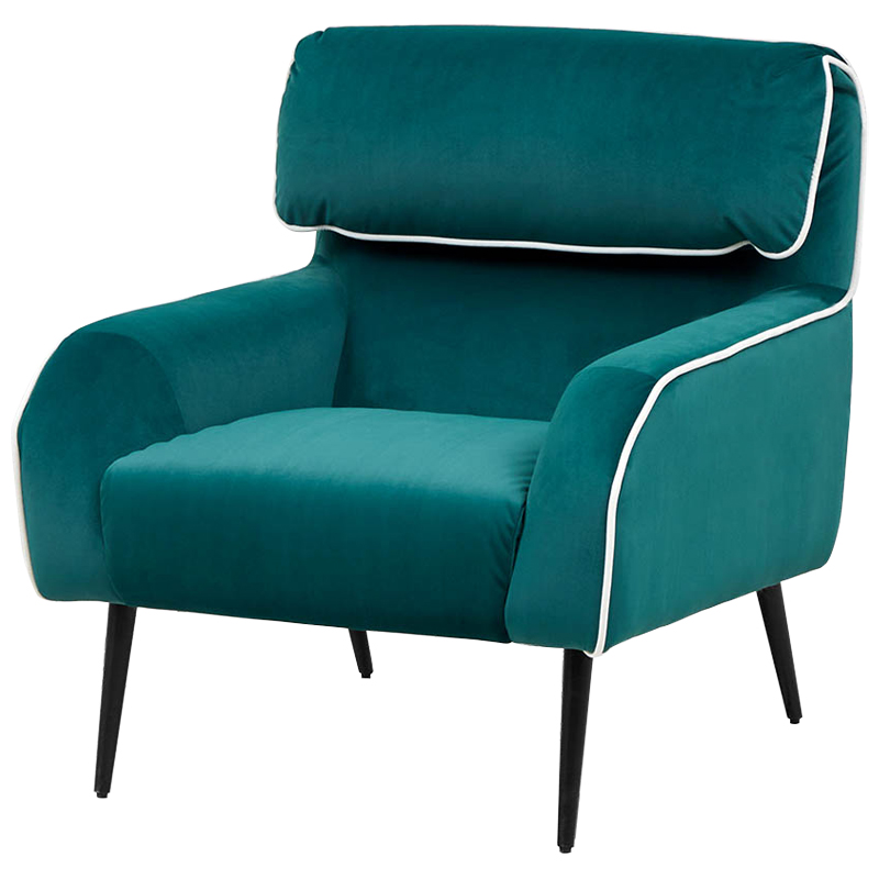 Кресло Basil Armchair Изумрудный Белый Черный Кресло Basil Armchair Изумрудный Белый Черный в Барнауле | Loft Concept