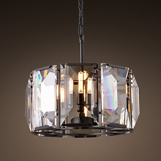 Люстра RH Harlow Crystal Round Chandelier 4 Черный Люстра RH Harlow Crystal Round Chandelier 4 Черный в Барнауле | Loft Concept