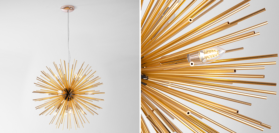 Huge Sputnik Chandelier Gold and Black Huge Sputnik Chandelier Gold and Black - Loft-Concept в Барнауле