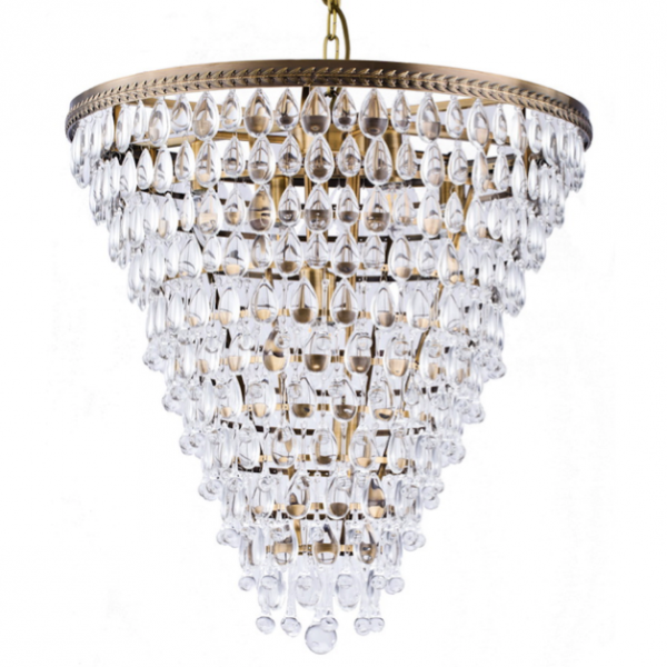 Люстра Clarissa Glass Drop Pendant 61 Bronze Темная бронза винтаж в Барнауле | Loft Concept 