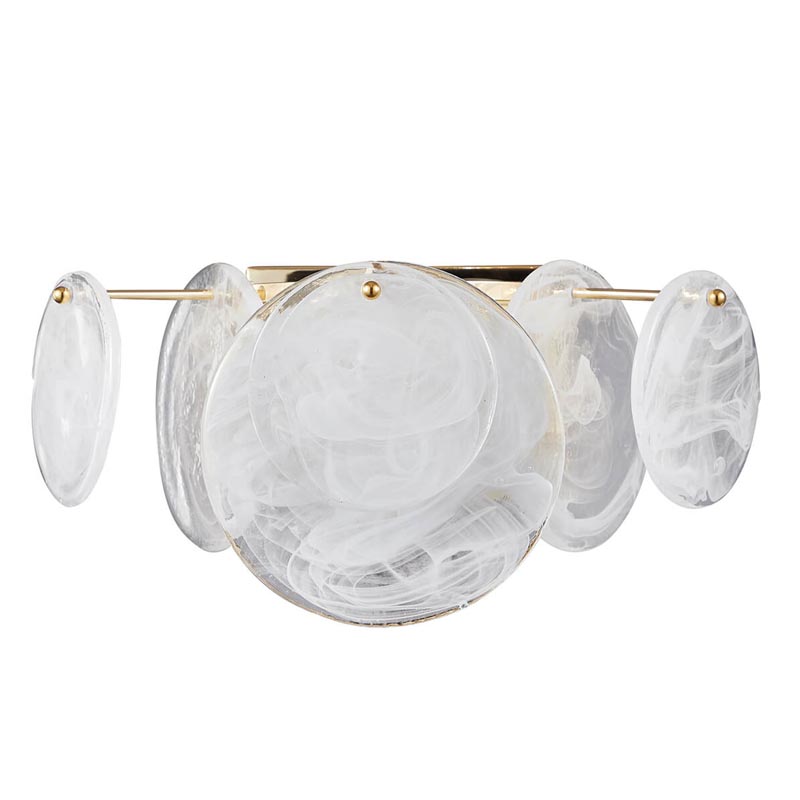 Бра Everett Sconce Белое матовое стекло Золотой Бра Everett Sconce Белое матовое стекло Золотой в Барнауле | Loft Concept