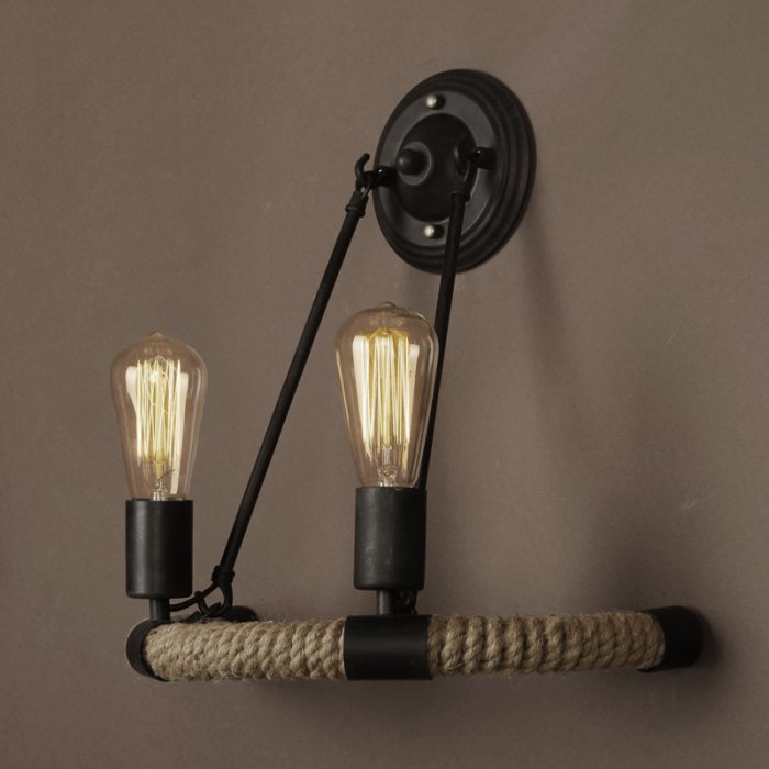 Бра Arco Loft Rope Light Черный Бра Arco Loft Rope Light Черный в Барнауле | Loft Concept