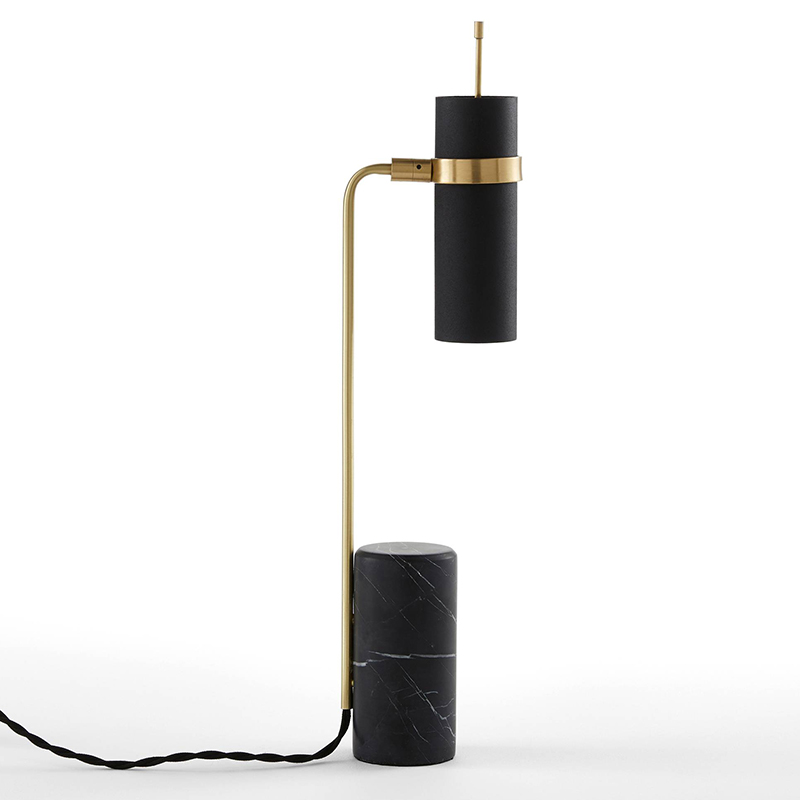 Настольная лампа Detlef Table lamp black marble Черный Мрамор Nero Латунь Настольная лампа Detlef Table lamp black marble Черный Мрамор Nero Латунь в Барнауле | Loft Concept
