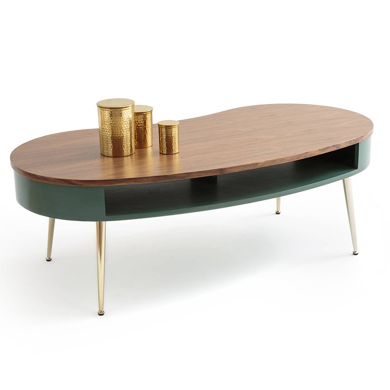 Кофейный стол Torborg Coffee Table Орех Изумрудный Золотой Кофейный стол Torborg Coffee Table Орех Изумрудный Золотой в Барнауле | Loft Concept