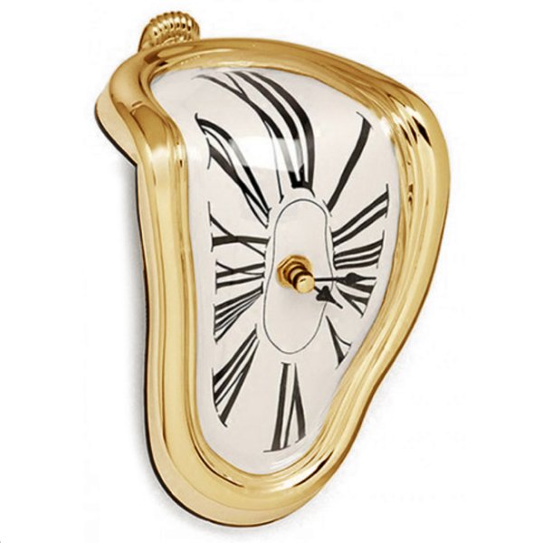 Часы Salvador Dali Soft Clock Gold Золотой Черный Часы Salvador Dali Soft Clock Gold Золотой Черный в Барнауле | Loft Concept