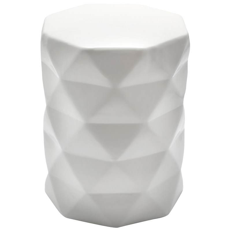 Керамический табурет Octagon Geometric - White Белый Керамический табурет Octagon Geometric - White Белый в Барнауле | Loft Concept