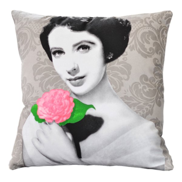 Декоративная подушка Elizabeth Taylor Розовый Серый Мульти в Барнауле | Loft Concept 