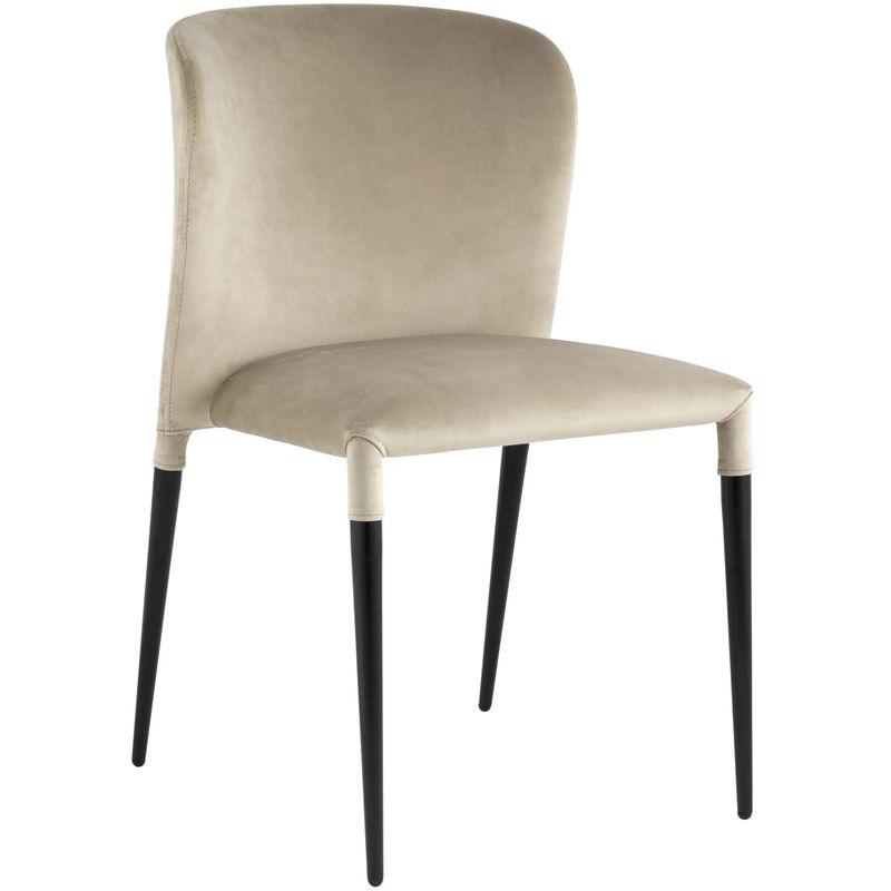 Стул Lori Chair Бежевый Велюр Бежевый Черный Стул Lori Chair Бежевый Велюр Бежевый Черный в Барнауле | Loft Concept